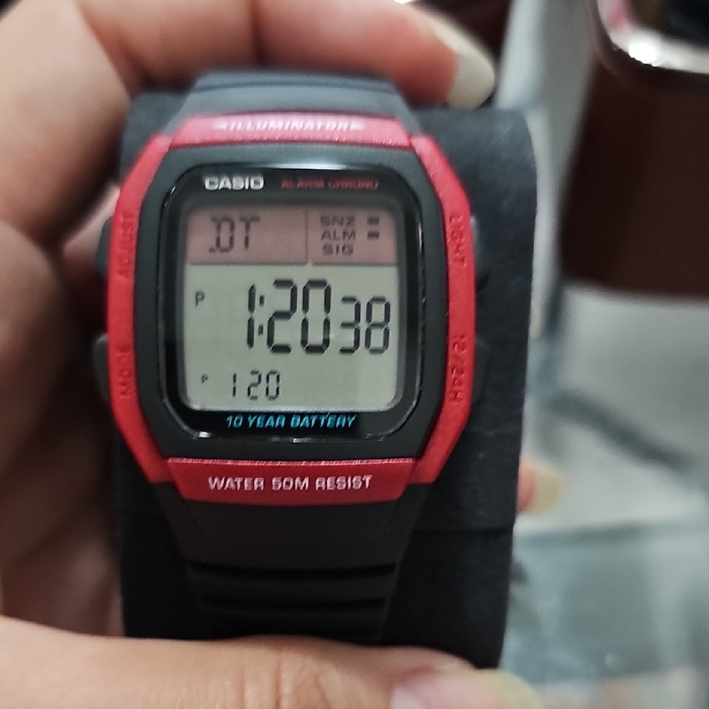 Casio Black and Red Digital Watch